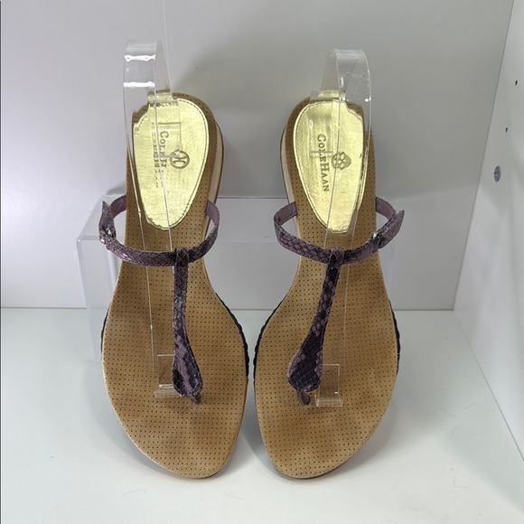 Cole Haan + Nike Air Shoes - Cole Haan x Nike Air Purple Snakeskin T-Strap Sandals – Size 10B
